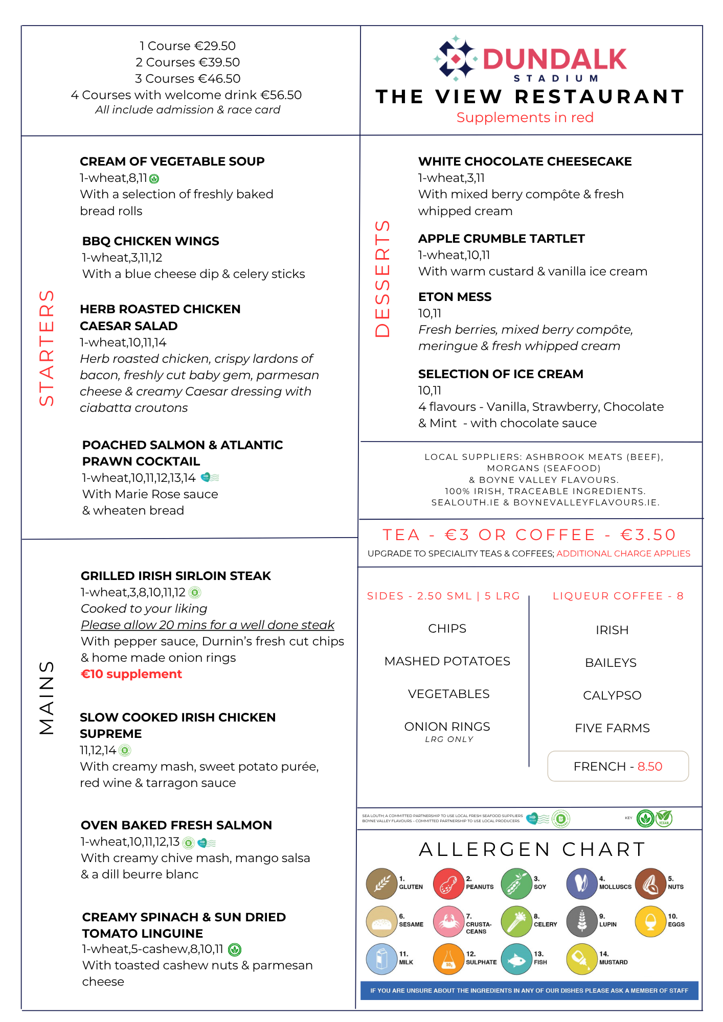 Spring Into Summer Menu 2026