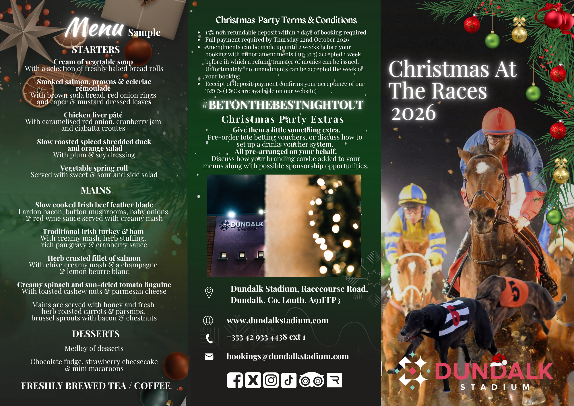 Dundalk Stadium Christmas Brochure 2026